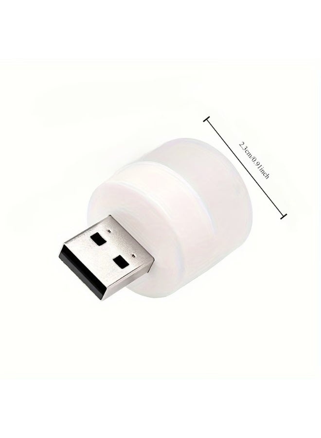 aeen 10 Pieces USB White Night Lights – Mini LED Bulbs, Portable Ambient Decorative Lighting for Christmas, Halloween, Camping, Reading & Tabletop Use - Image 3